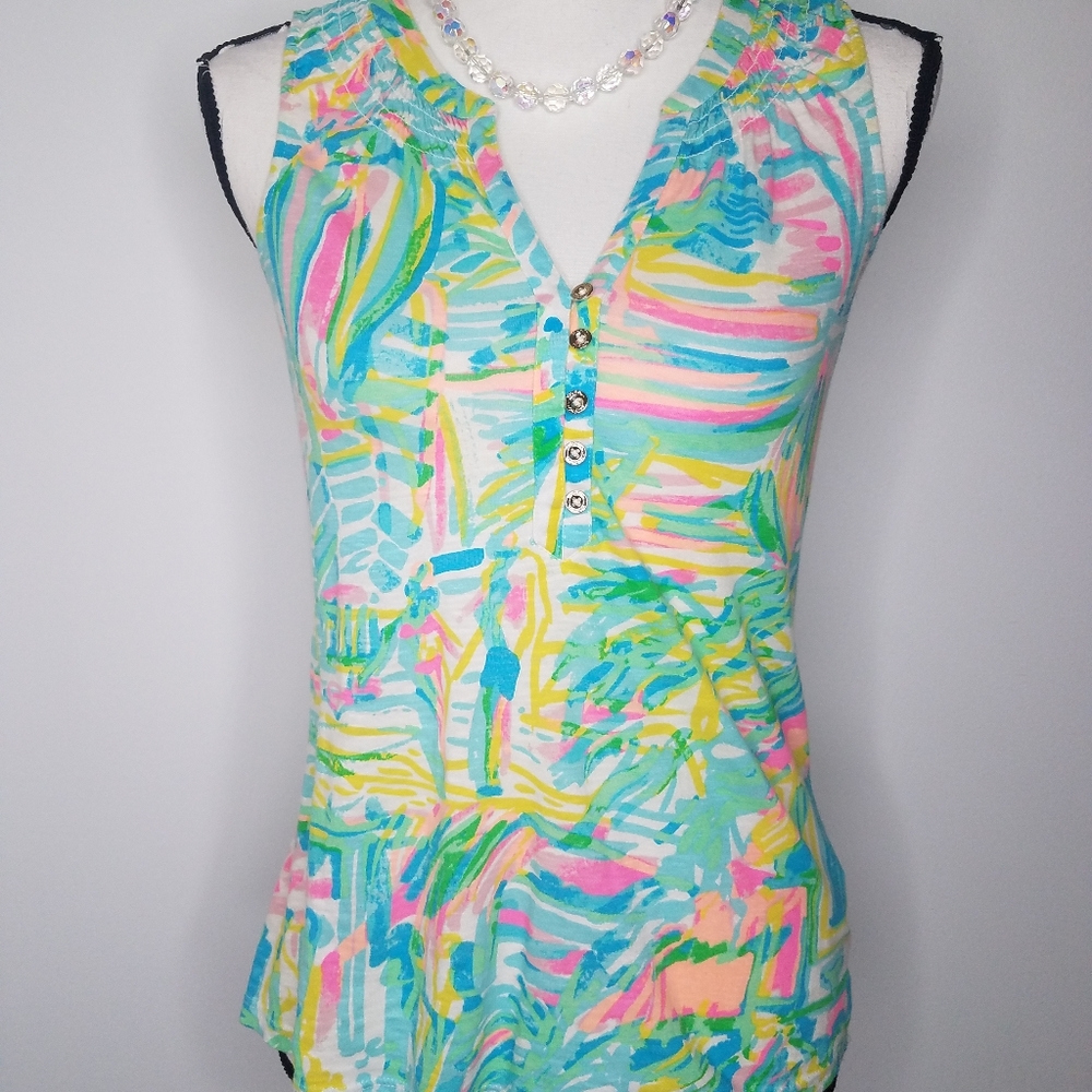 Lilly Pulitzer shirt blouse sleeveless XXS